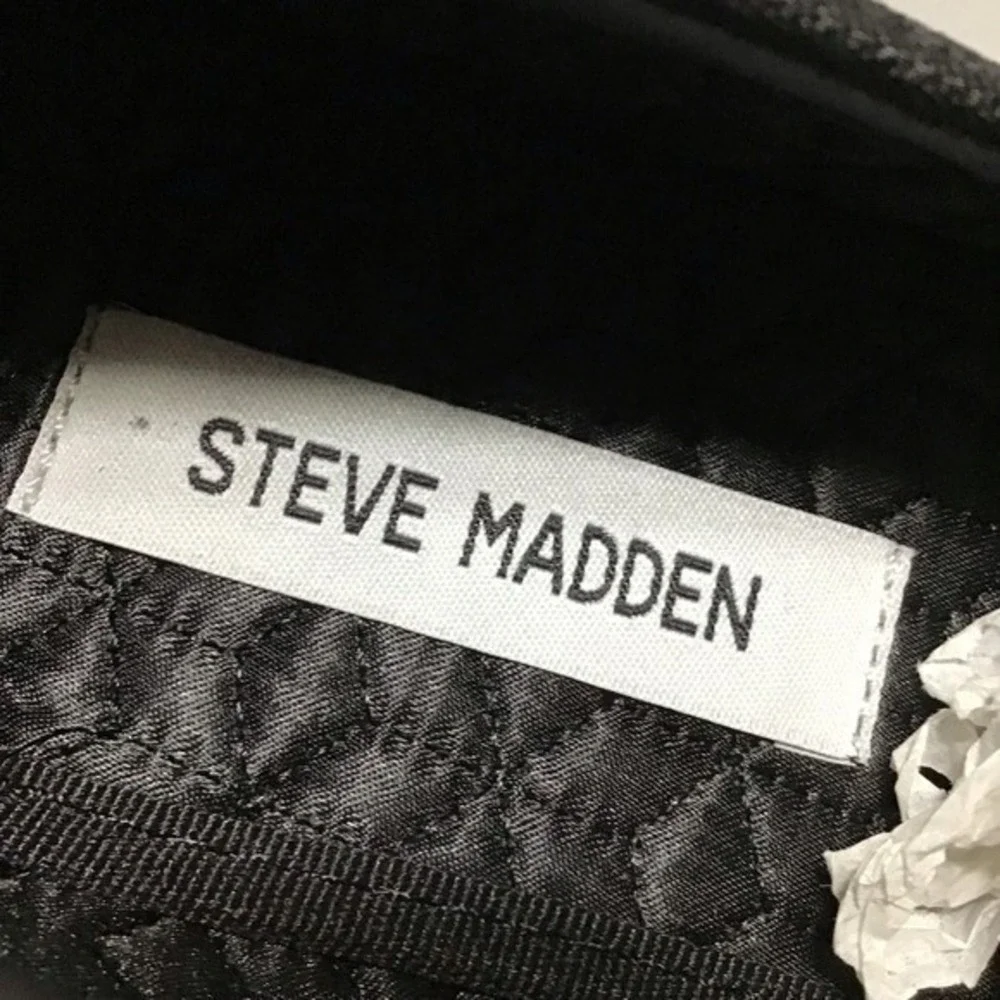 Steve Madden Black Velvet Loafer Dress Shoes‎ Men's Size 7 Formal Wedding